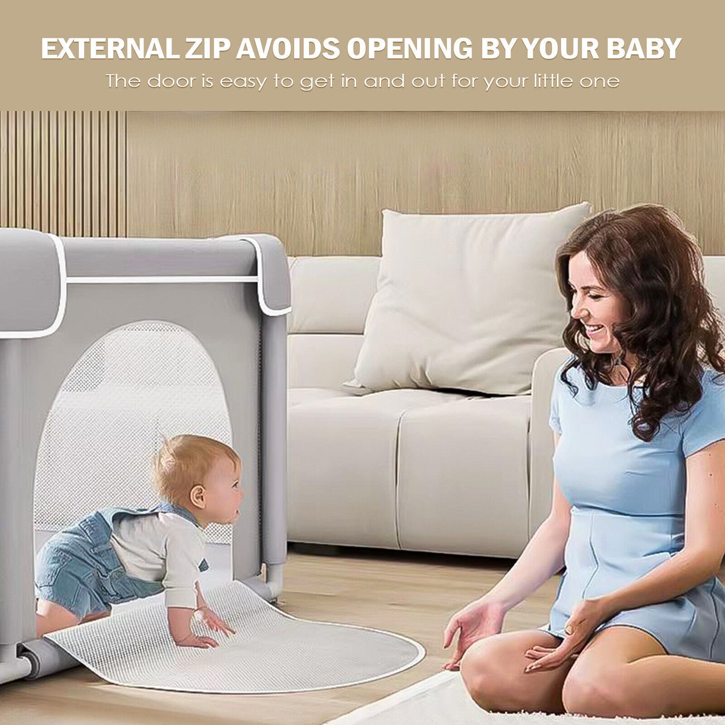 Baby Playpen With Mat