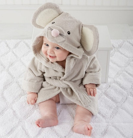 Cartoon Cute Animal Modeling Baby Bathrobes